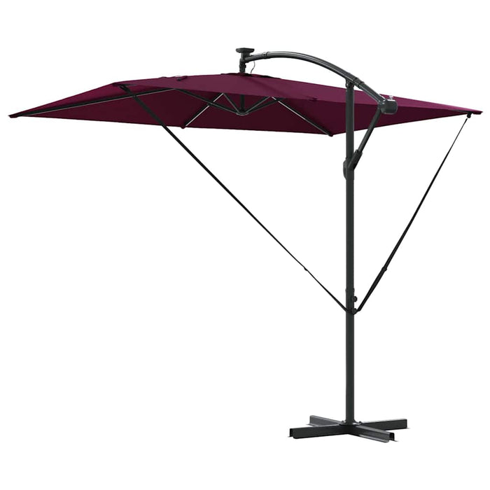 Parasol banana cu brațe Roșu bordo 294 x 200 x 254 cm - WALTI WALTI