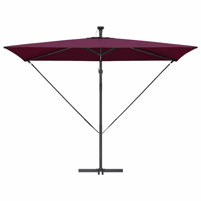 Parasol banana cu brațe Roșu bordo 294 x 200 x 254 cm - WALTI WALTI