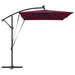 Parasol banana cu brațe Roșu bordo 294 x 200 x 254 cm - WALTI WALTI