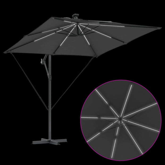 Parasol banana cu brațe Antracit 249 x 249 x 250 cm - WALTI WALTI