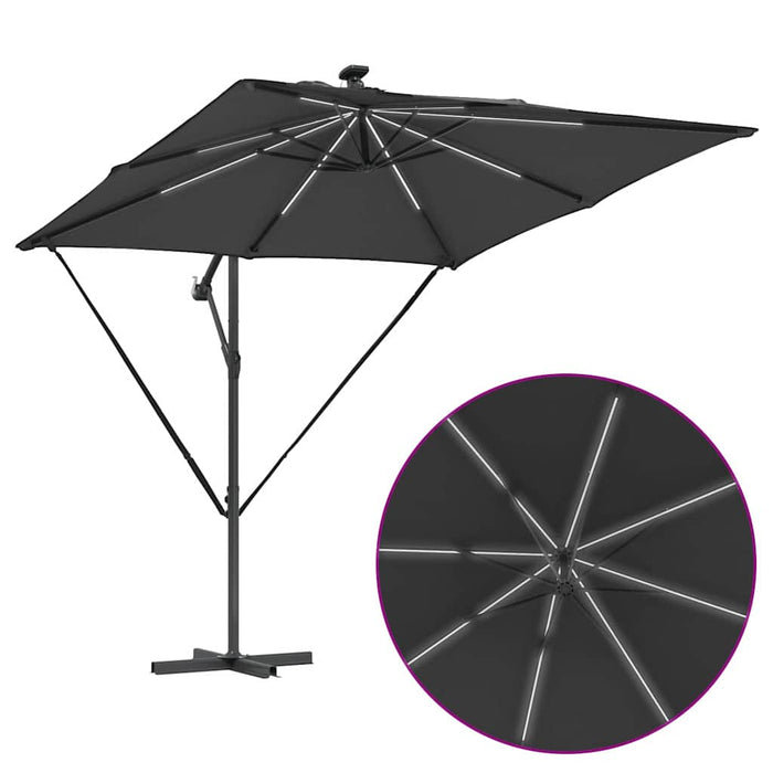 Parasol banana cu brațe Antracit 249 x 249 x 250 cm - WALTI WALTI