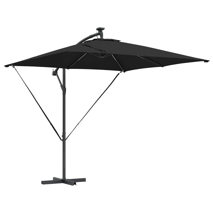 Parasol banana cu brațe cu blocare Negru 249 x 249 x 250 cm - WALTI WALTI
