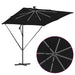 Parasol banana cu brațe cu blocare Negru 249 x 249 x 250 cm - WALTI WALTI