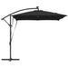 Parasol banana cu brațe cu blocare Negru 249 x 249 x 250 cm - WALTI WALTI