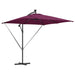 Parasol banana cu brațe Roșu bordo 249 x 249 x 250 cm - WALTI WALTI