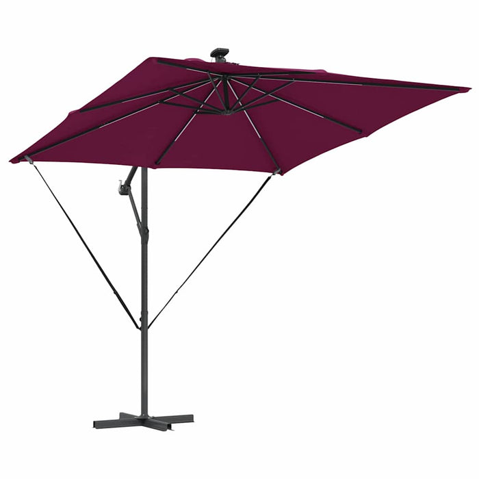 Parasol banana cu brațe Roșu bordo 249 x 249 x 250 cm - WALTI WALTI