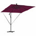 Parasol banana cu brațe Roșu bordo 249 x 249 x 250 cm - WALTI WALTI
