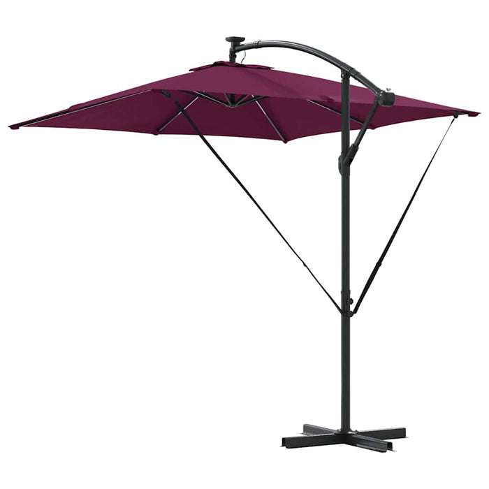 Parasol banana cu brațe Roșu bordo 249 x 249 x 250 cm - WALTI WALTI