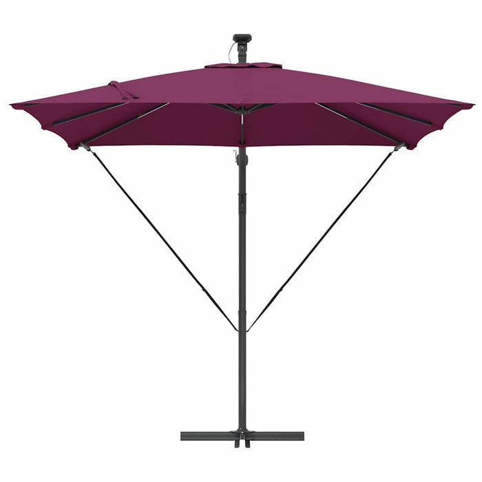 Parasol banana cu brațe Roșu bordo 249 x 249 x 250 cm - WALTI WALTI