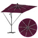 Parasol banana cu brațe Roșu bordo 249 x 249 x 250 cm - WALTI WALTI
