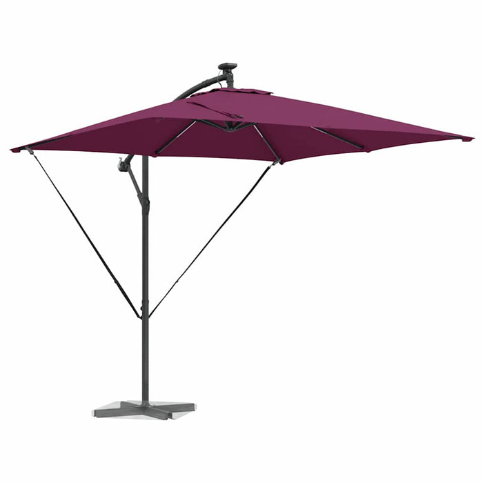 Parasol banana cu brațe Roșu bordo 249 x 249 x 250 cm - WALTI WALTI