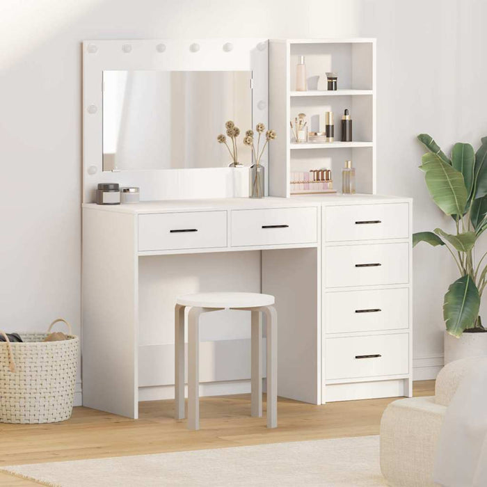 Masă de Machiaj cu sertar Alb 78,5 x 41 x 135 cm Lemn compozit - WALTI WALTI