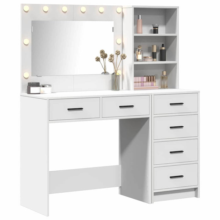 Masă de Machiaj cu sertar Alb 78,5 x 41 x 135 cm Lemn compozit - WALTI WALTI