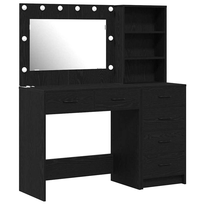 Masă de Machiaj cu raft Negru 78,5 x 41 x 135 cm Lemn compozit - WALTI WALTI