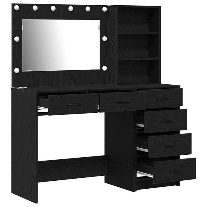 Masă de Machiaj cu raft Negru 78,5 x 41 x 135 cm Lemn compozit - WALTI WALTI