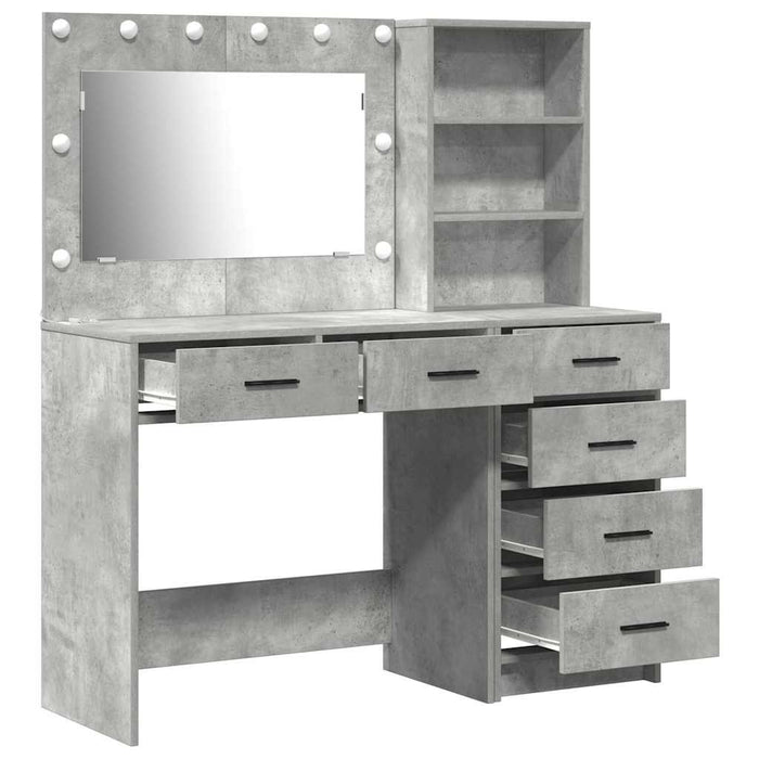 Masă de Machiaj cu sertar Gri 78,5 x 41 x 135 cm Lemn compozit - WALTI WALTI