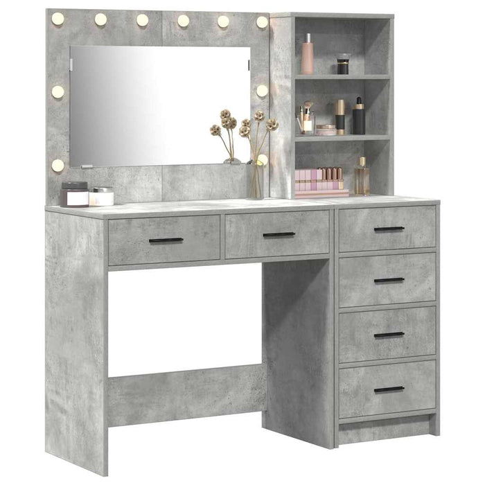 Masă de Machiaj cu sertar Gri 78,5 x 41 x 135 cm Lemn compozit - WALTI WALTI