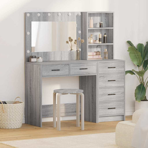 Masă de Machiaj Gri deschis 78,5 x 41 x 135 cm Lemn compozit - WALTI WALTI