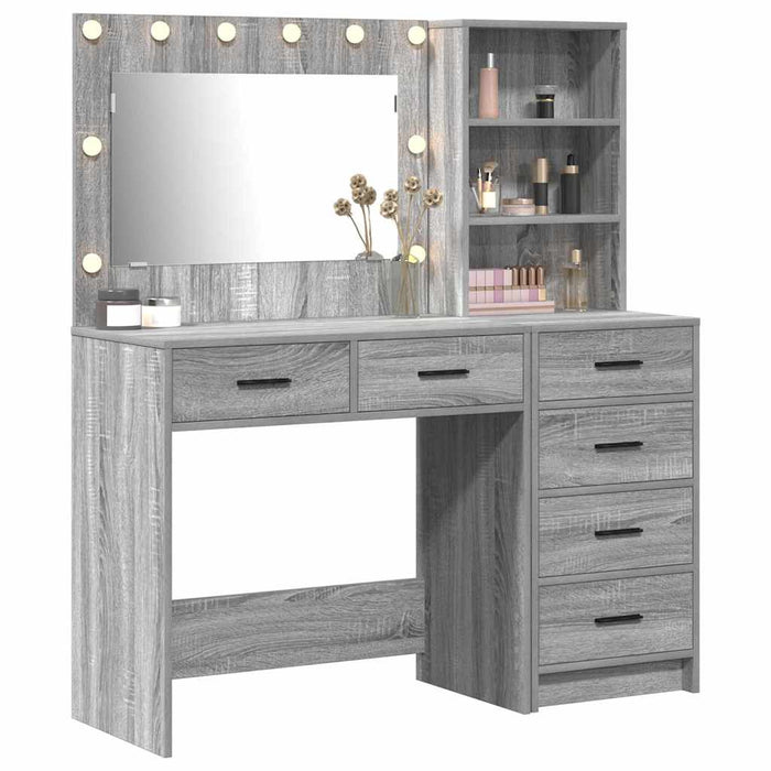 Masă de Machiaj Gri deschis 78,5 x 41 x 135 cm Lemn compozit - WALTI WALTI