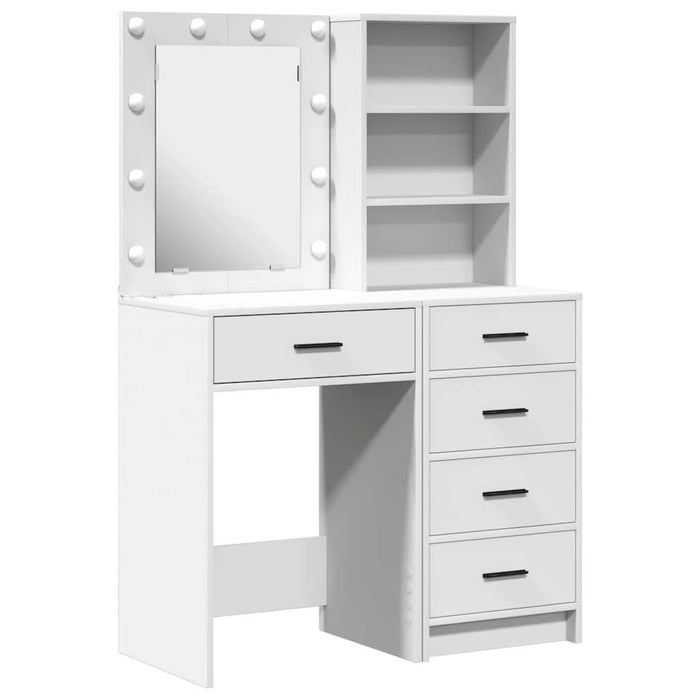 Masă de Machiaj 2 pcs Alb 50 x 41 x 135 cm Lemn compozit - WALTI WALTI