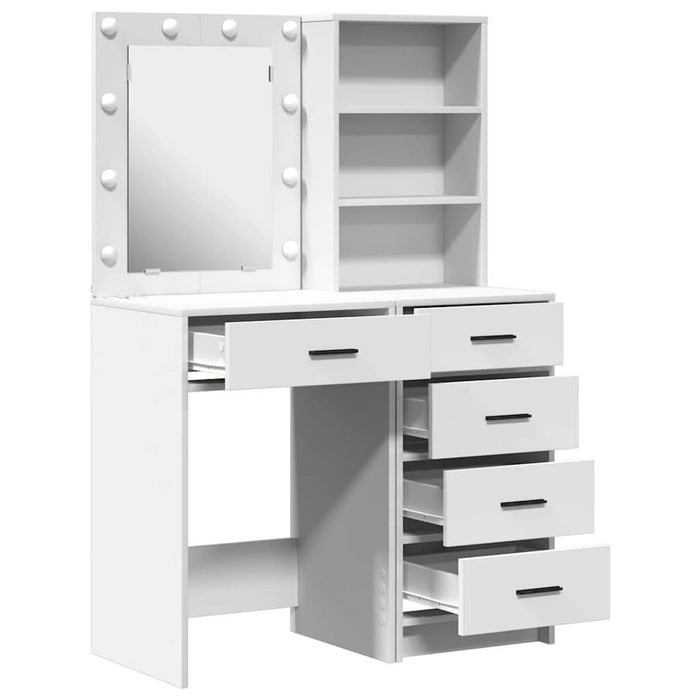 Masă de Machiaj 2 pcs Alb 50 x 41 x 135 cm Lemn compozit - WALTI WALTI