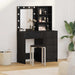 Masă de Machiaj 2 pcs Negru 50 x 41 x 135 cm Lemn compozit - WALTI WALTI