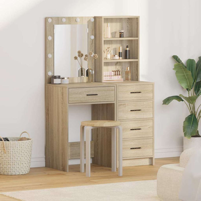 Masă de Machiaj 2 pcs Maro 50 x 41 x 135 cm Lemn compozit - WALTI WALTI