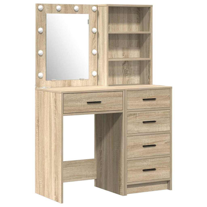 Masă de Machiaj 2 pcs Maro 50 x 41 x 135 cm Lemn compozit - WALTI WALTI
