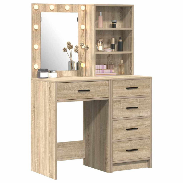 Masă de Machiaj 2 pcs Maro 50 x 41 x 135 cm Lemn compozit - WALTI WALTI