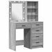 Masă de Machiaj 2 pcs Gri 50 x 41 x 135 cm Lemn compozit - WALTI WALTI
