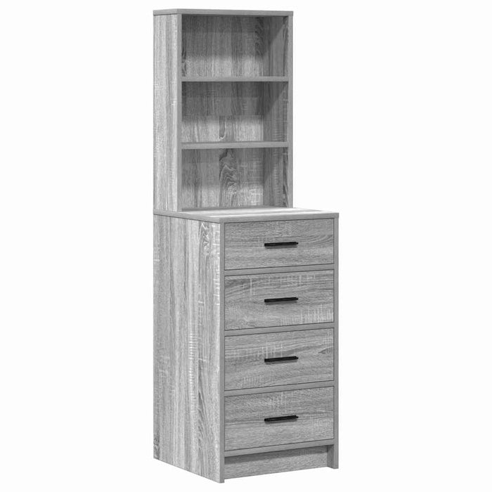 Masă de Machiaj 2 pcs Gri 50 x 41 x 135 cm Lemn compozit - WALTI WALTI