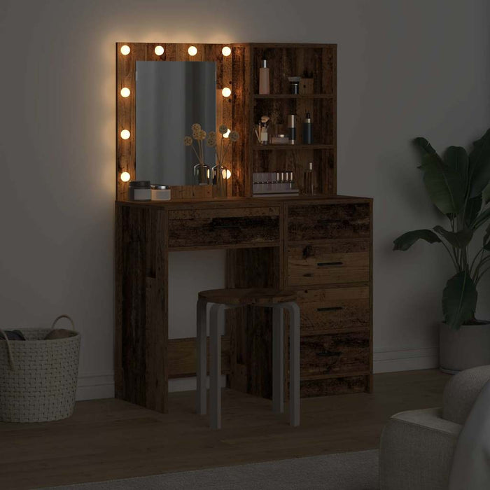 Masă de Machiaj 2 pcs Maro 50 x 41 x 135 cm Lemn compozit - WALTI WALTI