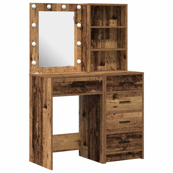 Masă de Machiaj 2 pcs Maro 50 x 41 x 135 cm Lemn compozit - WALTI WALTI