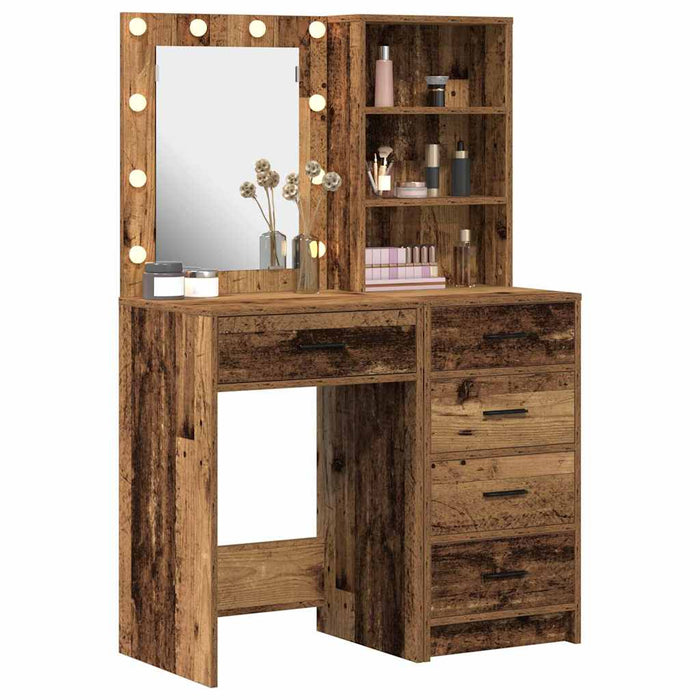 Masă de Machiaj 2 pcs Maro 50 x 41 x 135 cm Lemn compozit - WALTI WALTI