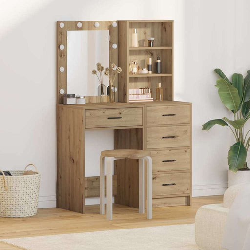 Masă de Machiaj 2 pcs Maro 50 x 41 x 135 cm Lemn compozit - WALTI WALTI