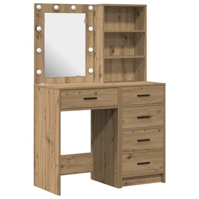 Masă de Machiaj 2 pcs Maro 50 x 41 x 135 cm Lemn compozit - WALTI WALTI