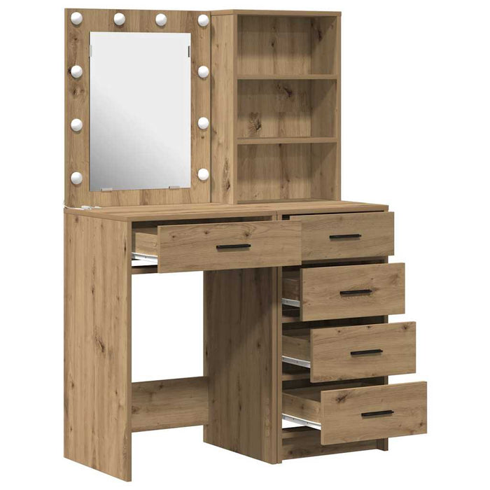 Masă de Machiaj 2 pcs Maro 50 x 41 x 135 cm Lemn compozit - WALTI WALTI