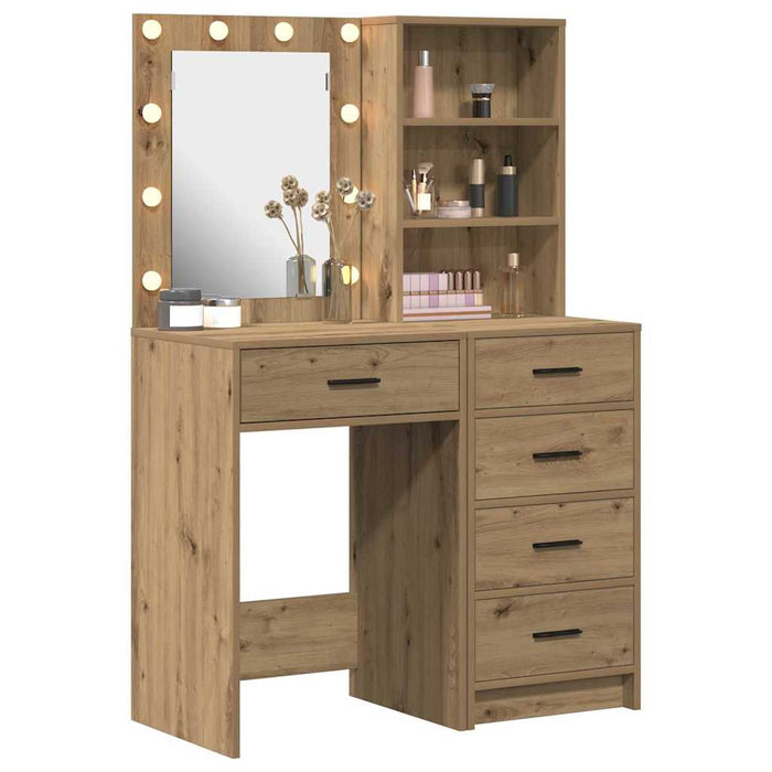 Masă de Machiaj 2 pcs Maro 50 x 41 x 135 cm Lemn compozit - WALTI WALTI