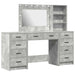 Masă de Machiaj 3 pcs Gri 40 x 41 x 135 cm Lemn compozit - WALTI WALTI