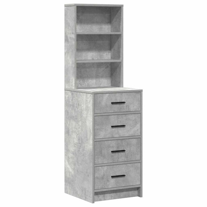 Masă de Machiaj 3 pcs Gri 40 x 41 x 135 cm Lemn compozit - WALTI WALTI