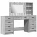 Masă de Machiaj 3 pcs Gri 40 x 41 x 135 cm Lemn compozit - WALTI WALTI