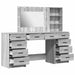 Masă de Machiaj 3 pcs Gri 40 x 41 x 135 cm Lemn compozit - WALTI WALTI