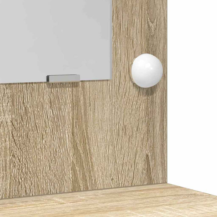 Masă de Machiaj 3 pcs Maro 40 x 41 x 135 cm Lemn compozit - WALTI WALTI