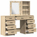 Masă de Machiaj 3 pcs Maro 40 x 41 x 135 cm Lemn compozit - WALTI WALTI