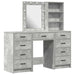 Masă de Machiaj 3 pcs Gri 40 x 41 x 135 cm Lemn compozit - WALTI WALTI