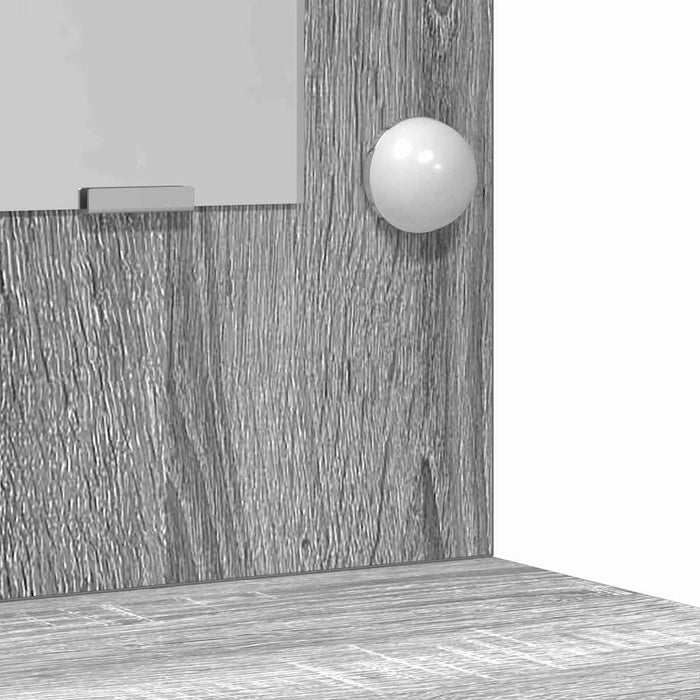 Masă de Machiaj 3 pcs Gri 40 x 41 x 135 cm Lemn compozit - WALTI WALTI