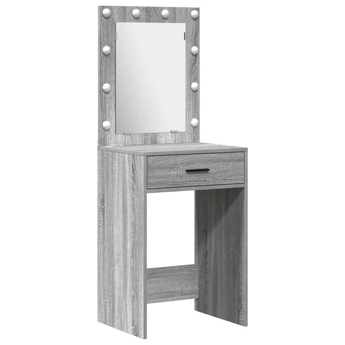 Masă de Machiaj 3 pcs Gri 40 x 41 x 135 cm Lemn compozit - WALTI WALTI