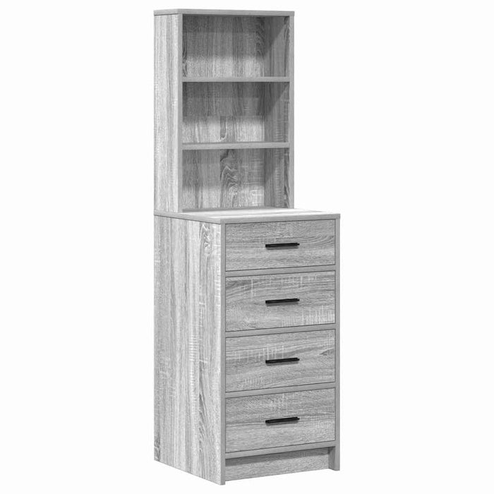 Masă de Machiaj 3 pcs Gri 40 x 41 x 135 cm Lemn compozit - WALTI WALTI