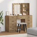 Masă de Machiaj 3 pcs Maro 40 x 41 x 135 cm Lemn compozit - WALTI WALTI