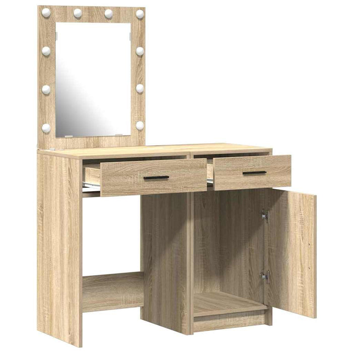 Masă de Machiaj 2 pcs Maro 50 x 41 x 135 cm Lemn compozit - WALTI WALTI